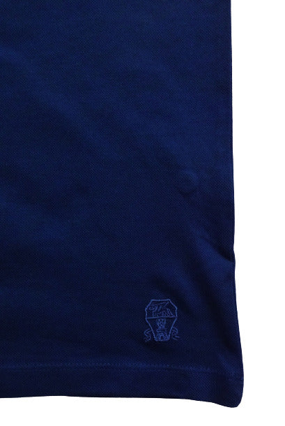 New Brunello Cucinelli Men's Polo shirt 100% Mercerized cotton Blue size XL